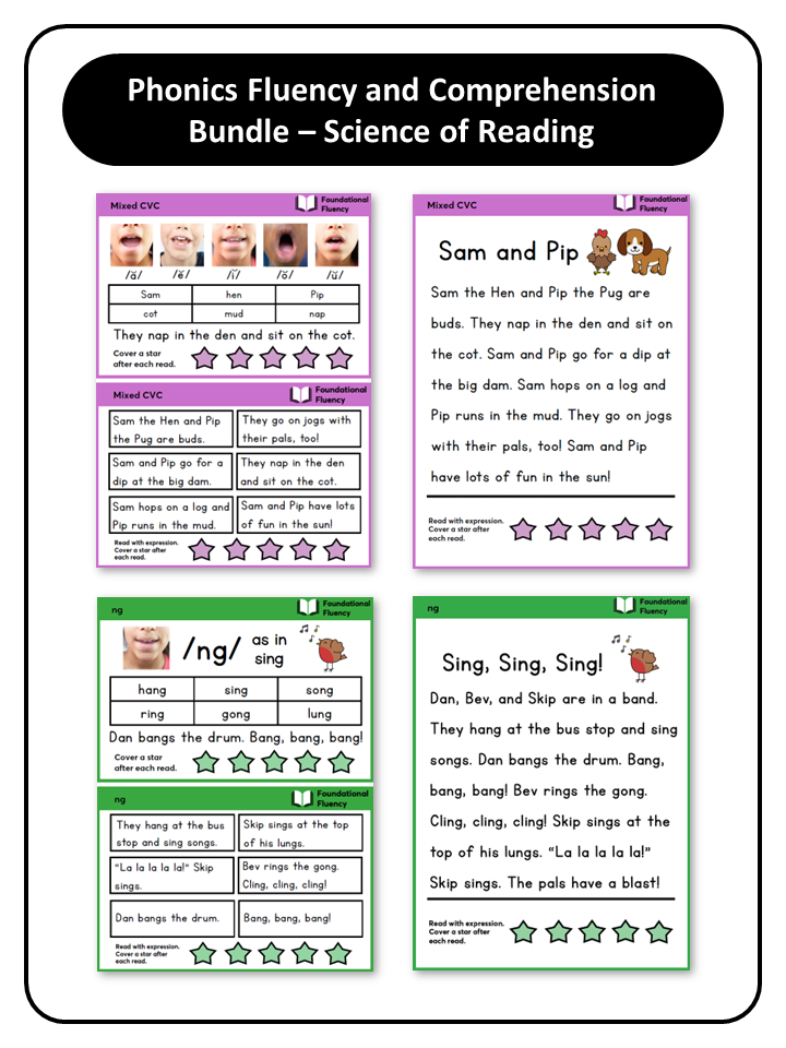 of　Science　and　Phonics　Bundle　Reading　Fluency　Comprehension