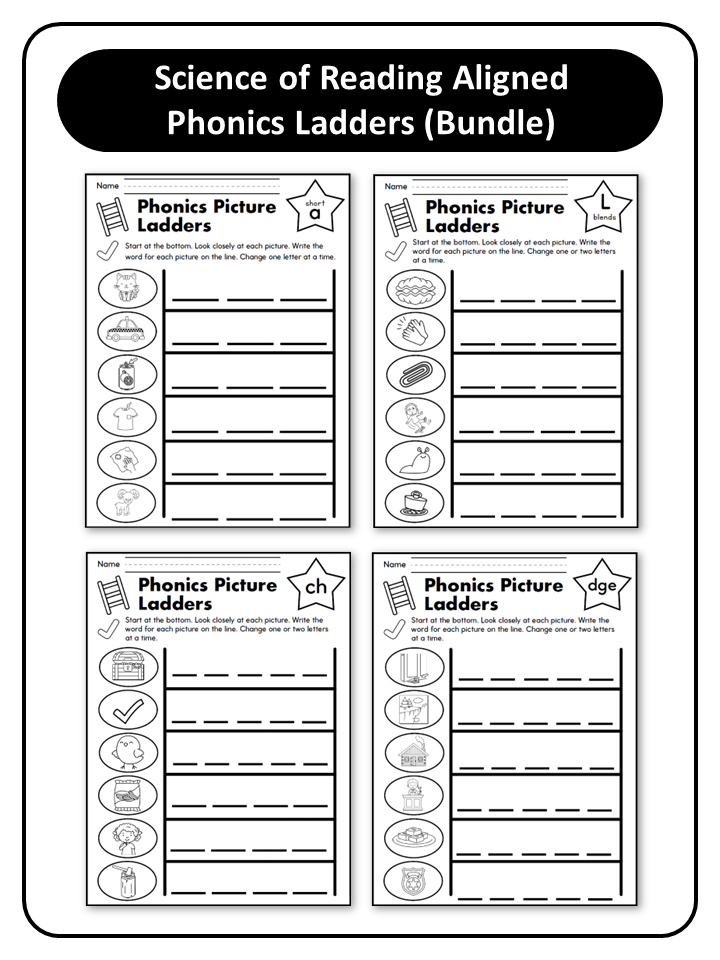 Science of Reading Aligned Phonics Ladders (Bundle)