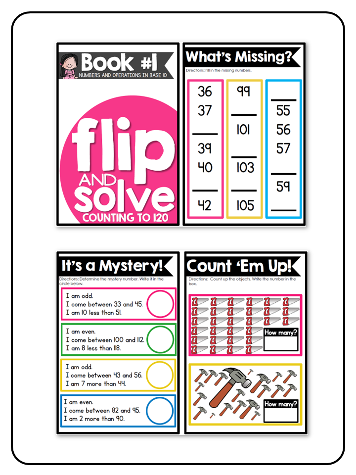 Counting to 120 - Flip and Solve Books