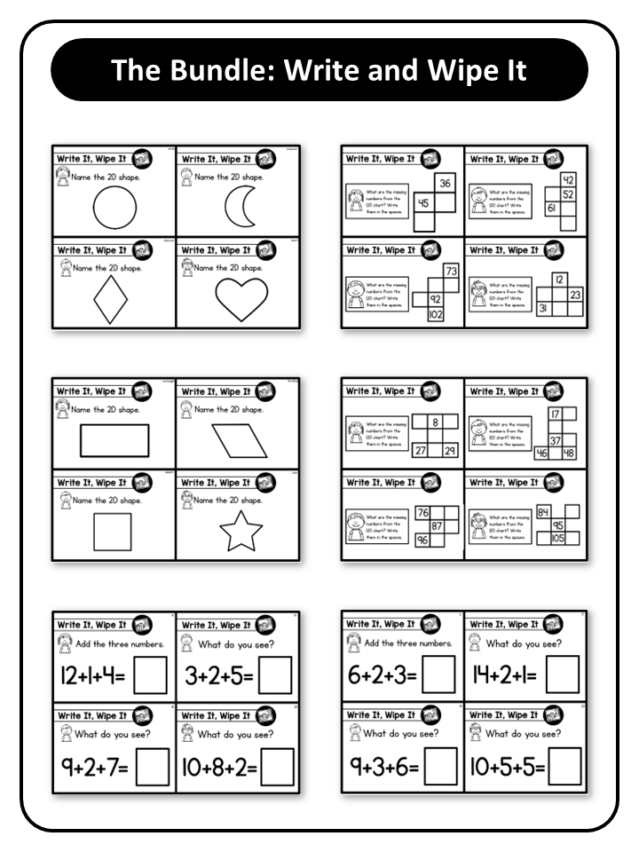 Write and Wipe - The Math Bundle