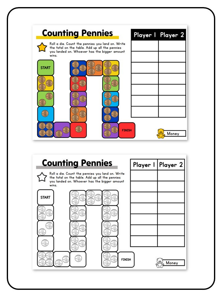 Counting Pennies Game