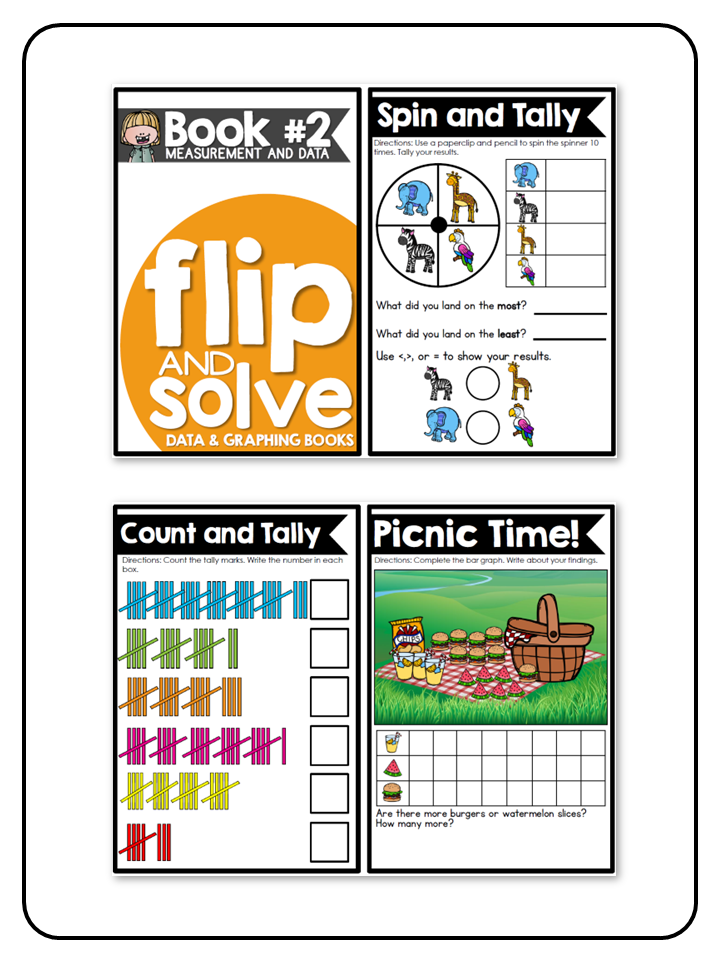 Data and Graphing - Flip and Solve Books