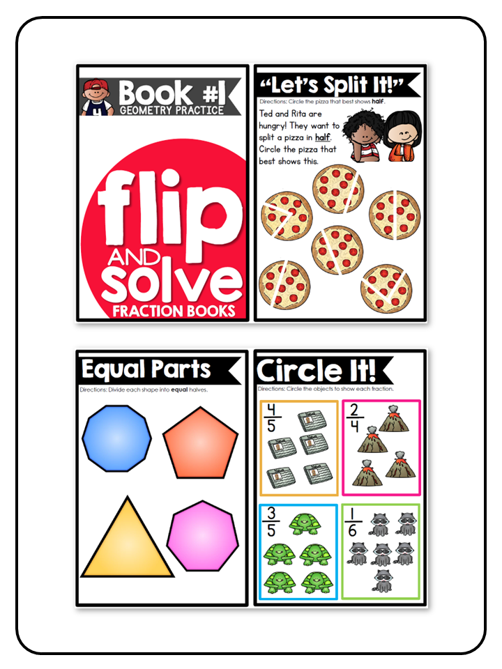 Fractions - Flip and Solve Books