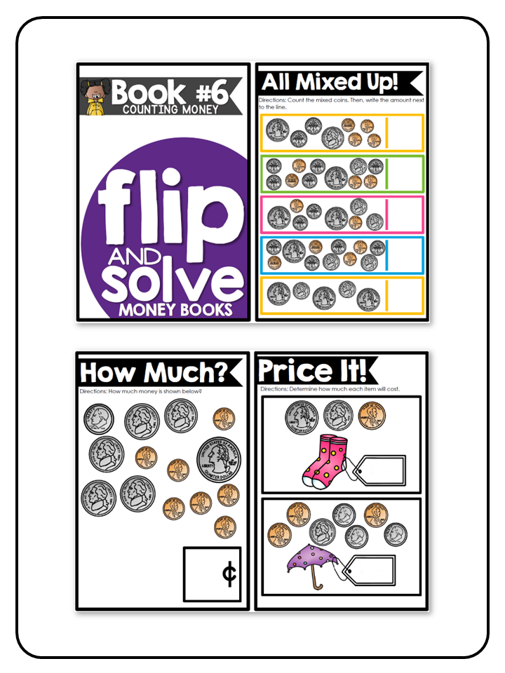 Counting Money - Flip and Solve Books