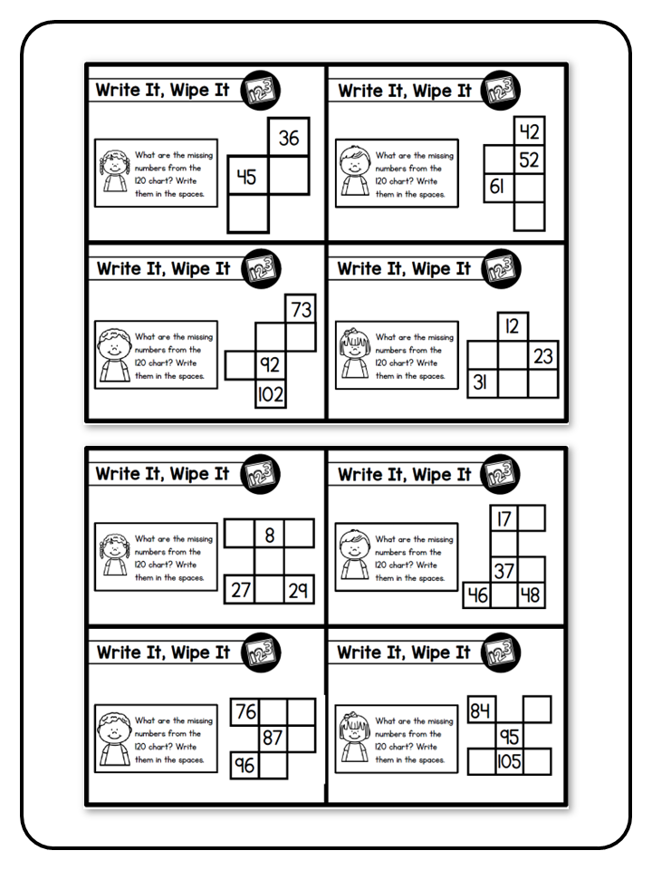 Write and Wipe - The Math Bundle - 120 Chart