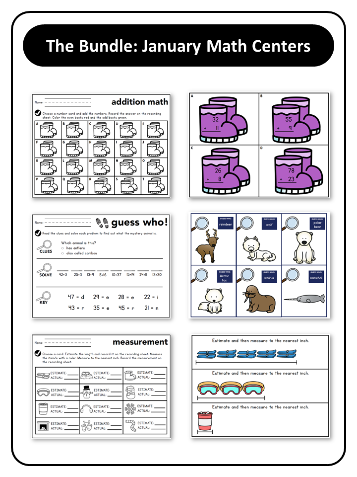 January Math Centers