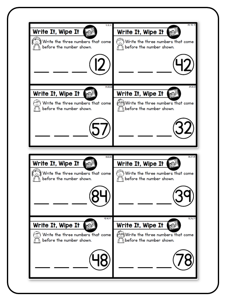 Write and Wipe - The Math Bundle - Counting On and Counting Back