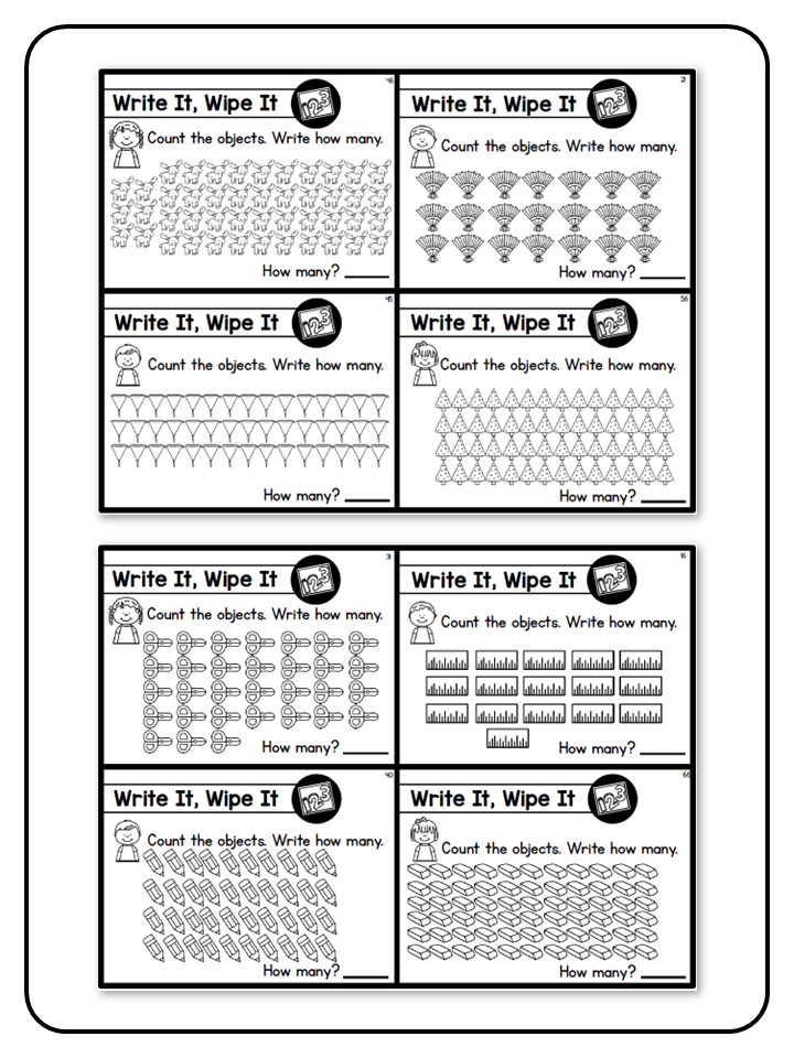 Write and Wipe - The Math Bundle - Counting to 120