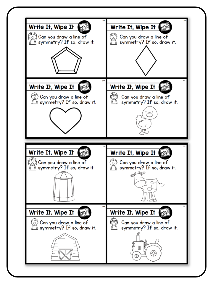 Write and Wipe - The Math Bundle - Symmetry