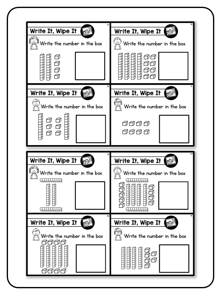 Write and Wipe - The Math Bundle - Tens and Ones