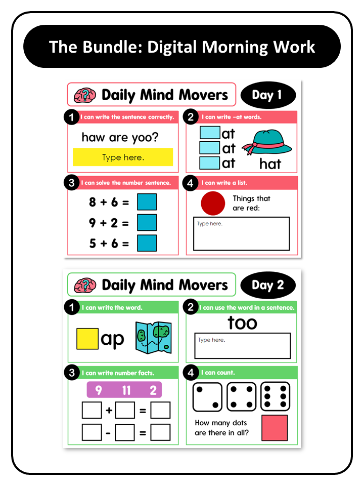 Digital Morning Work Bundle | Google Slides™ & Seesaw™