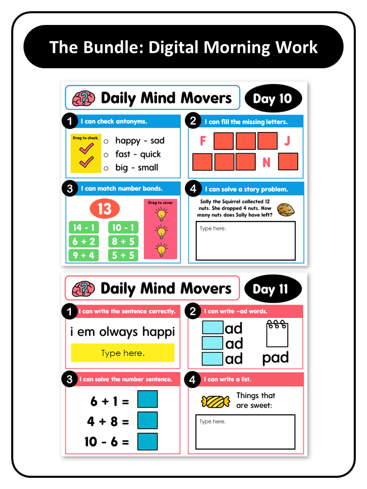 Digital Morning Work Bundle | Google Slides™ & Seesaw™