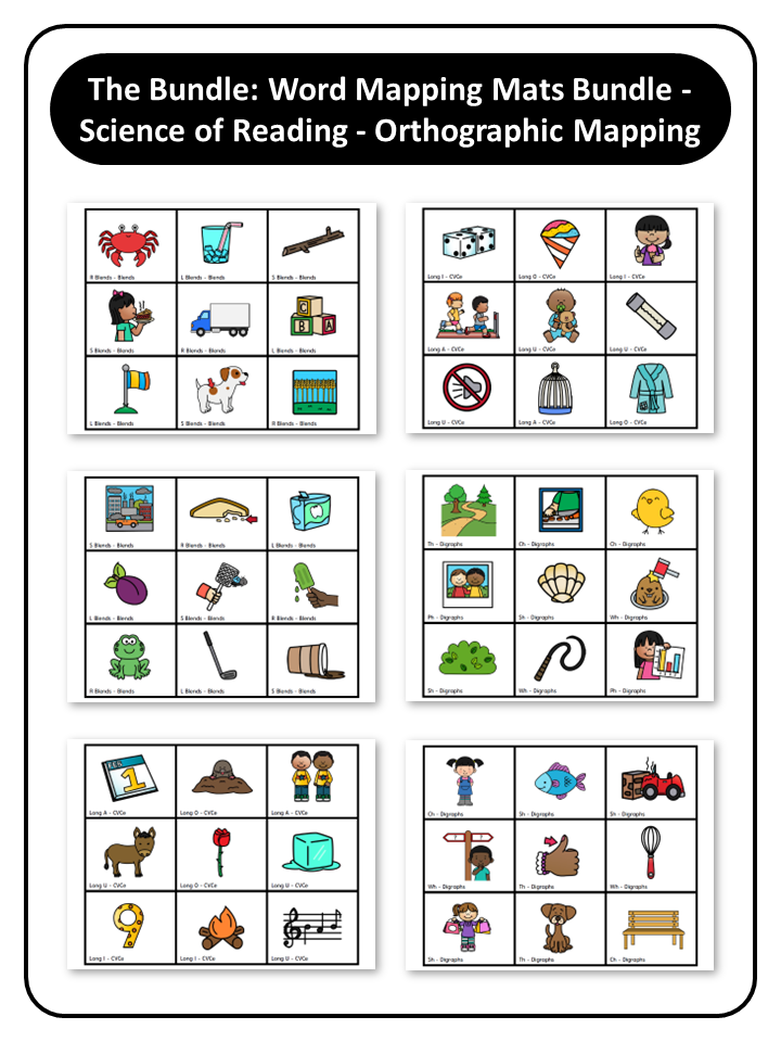 Word Mapping Mats Bundle - Science of Reading - Orthographic Mapping