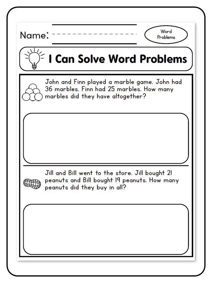 I Can Solve Word Problems | Within 100