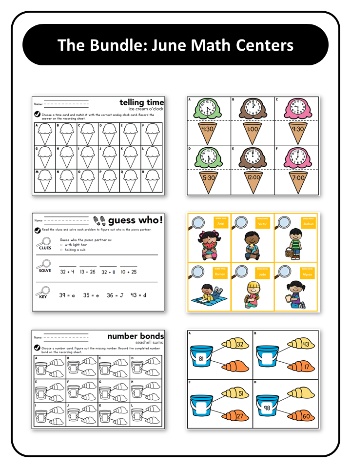 June Math Centers