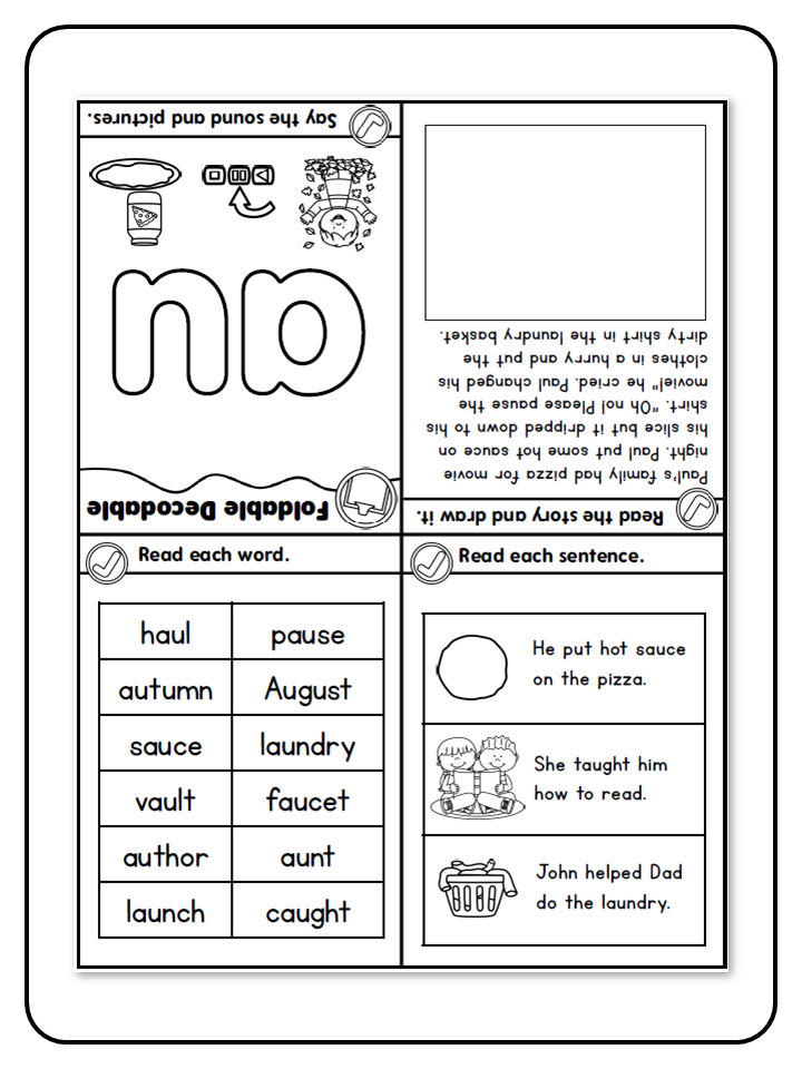 Decodable Readers - Foldable Decodable Mini-Books - Diphthongs