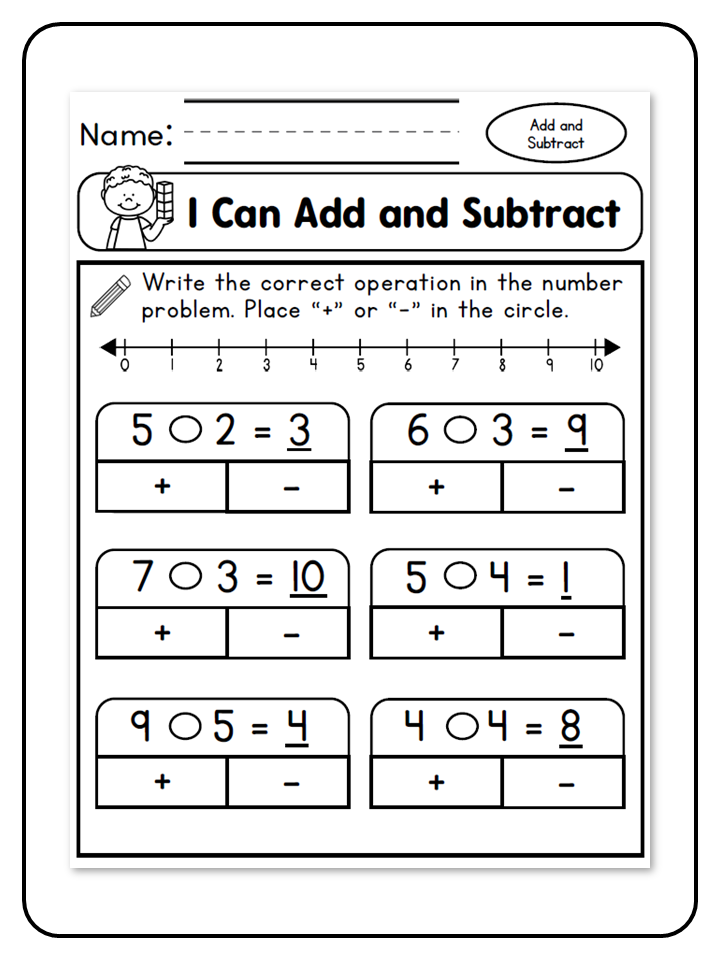 I Can Add and Subtract | Within 10