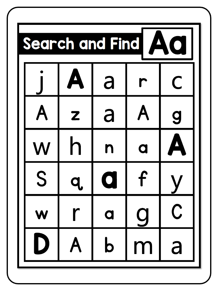 Alphabet Search and Find