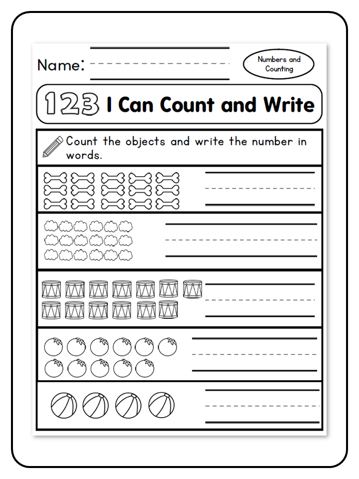 I Can Count and Write