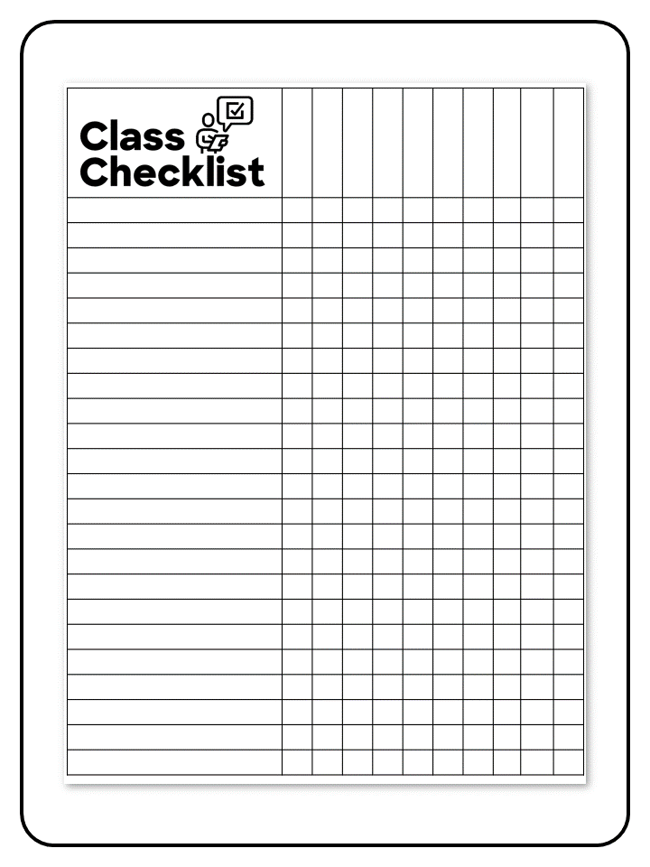 Editable Checklist