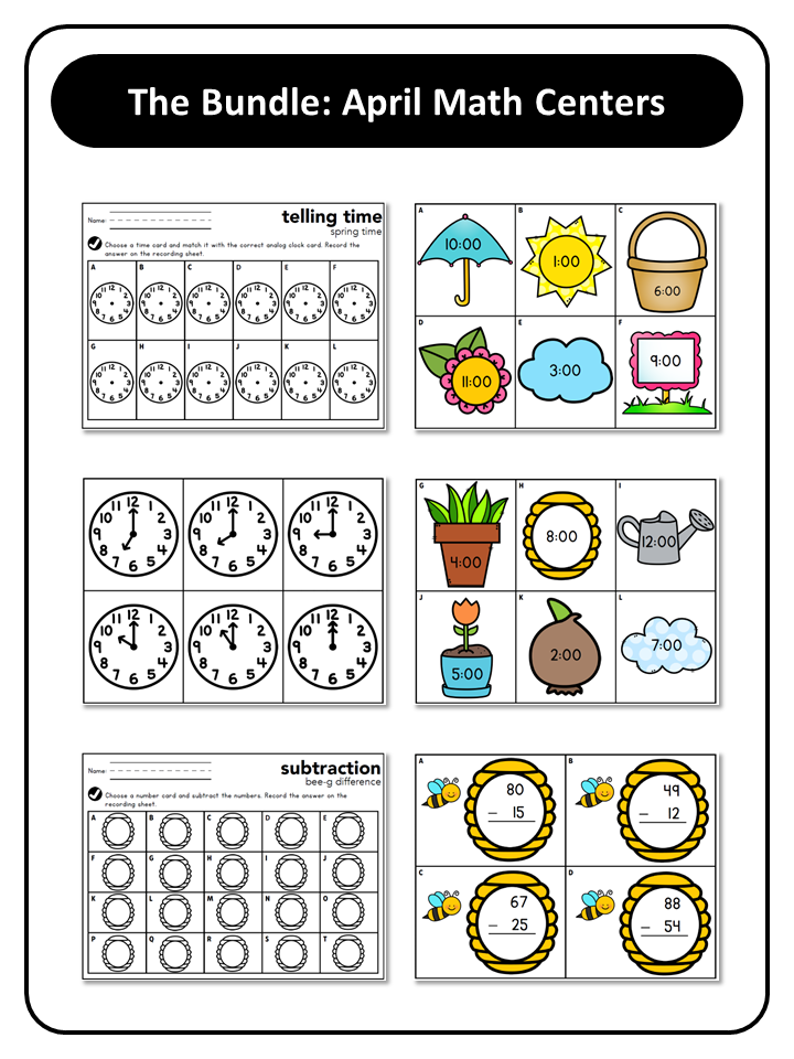 April Math Centers