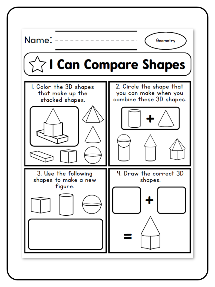 I Can Compare Shapes | 3D Shapes