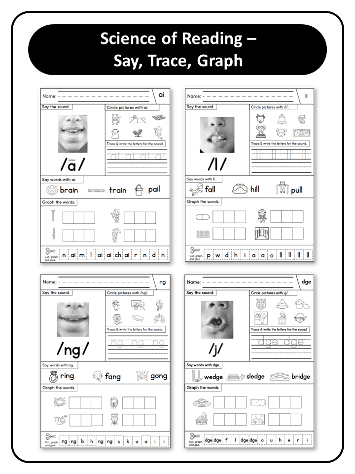 Science of Reading - Say, Trace, Graph - Growing Bundle