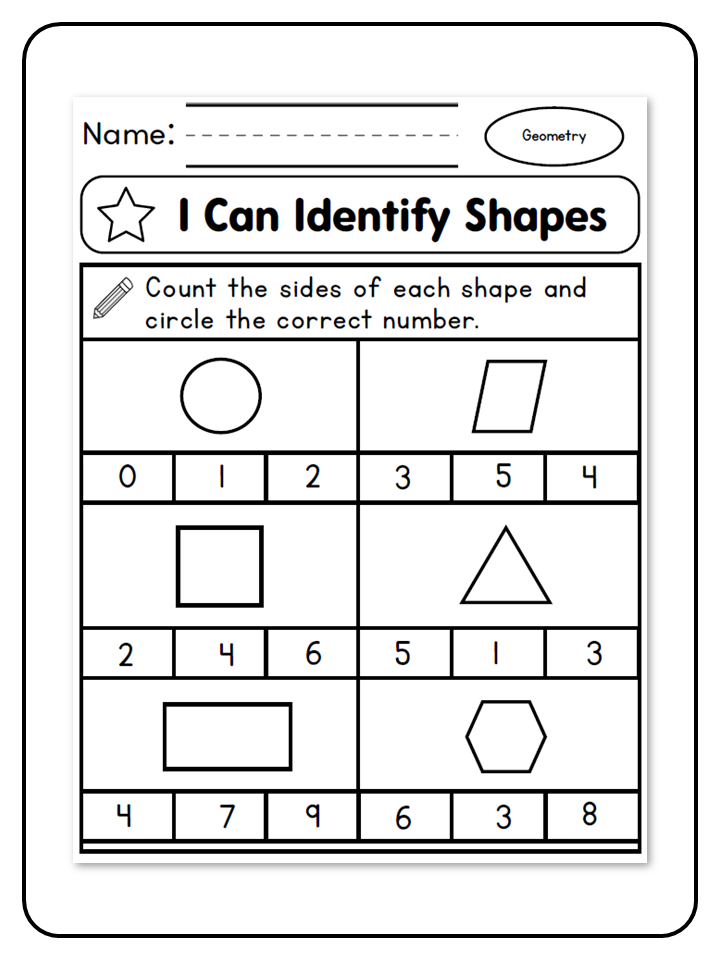 I Can Identify Shapes