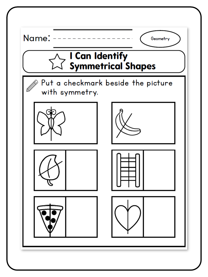 I Can Identify Symmetrical Shapes 2