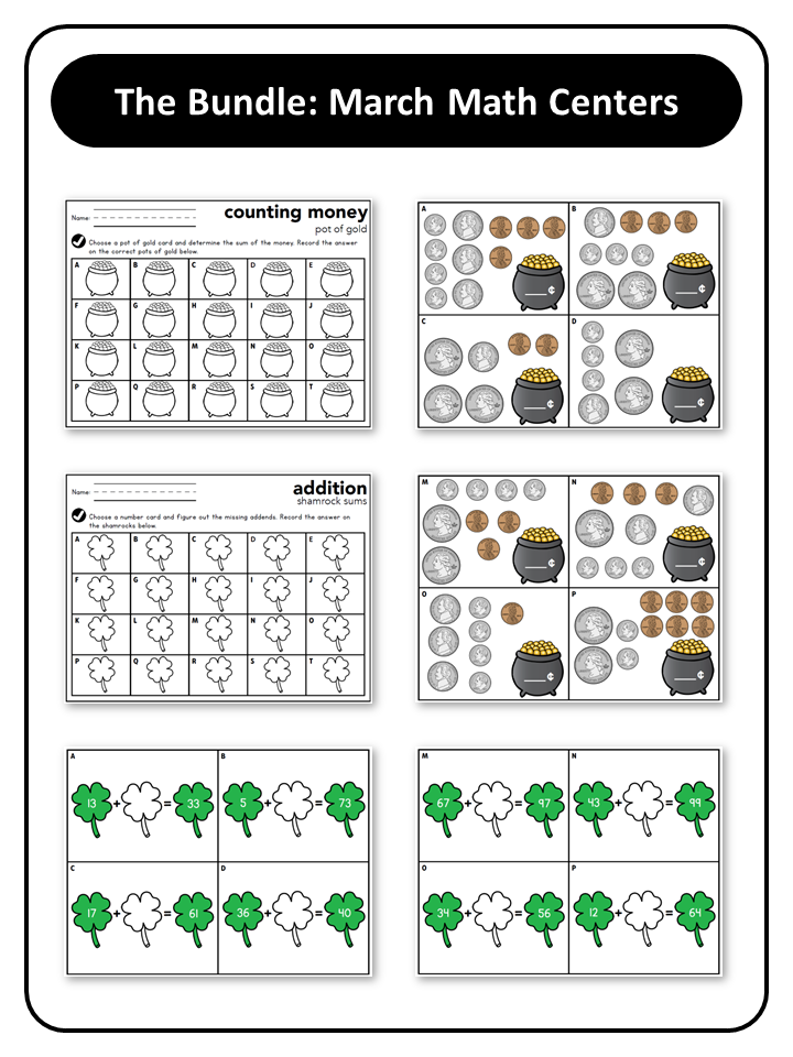 March Math Centers