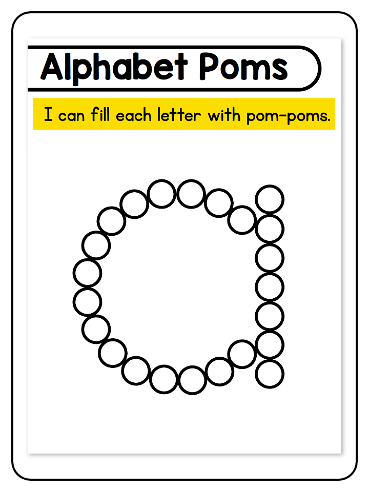 Alphabet Poms