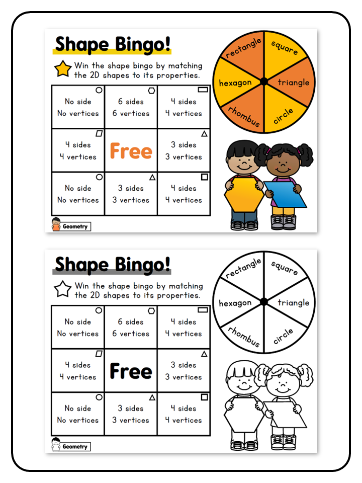 Shape Bingo Game