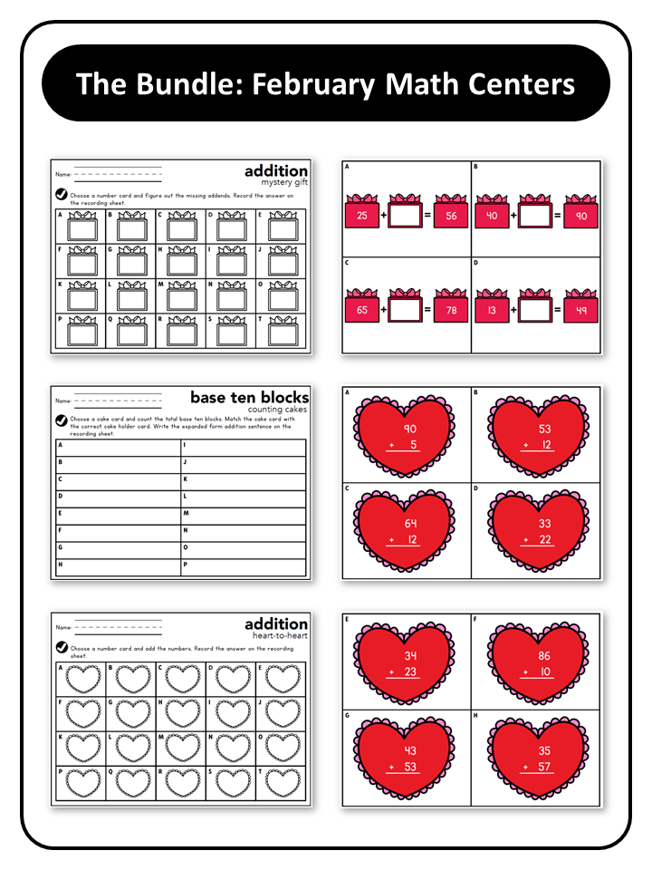 February Math Centers