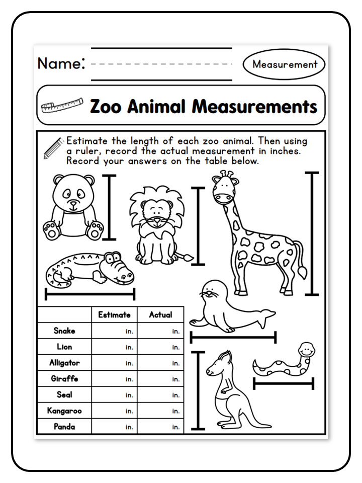 Zoo Animal Measurements