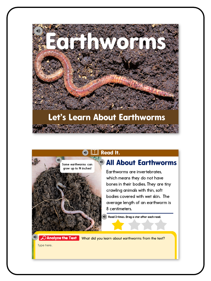 Listening Center All About Earthworms - Digital Resource