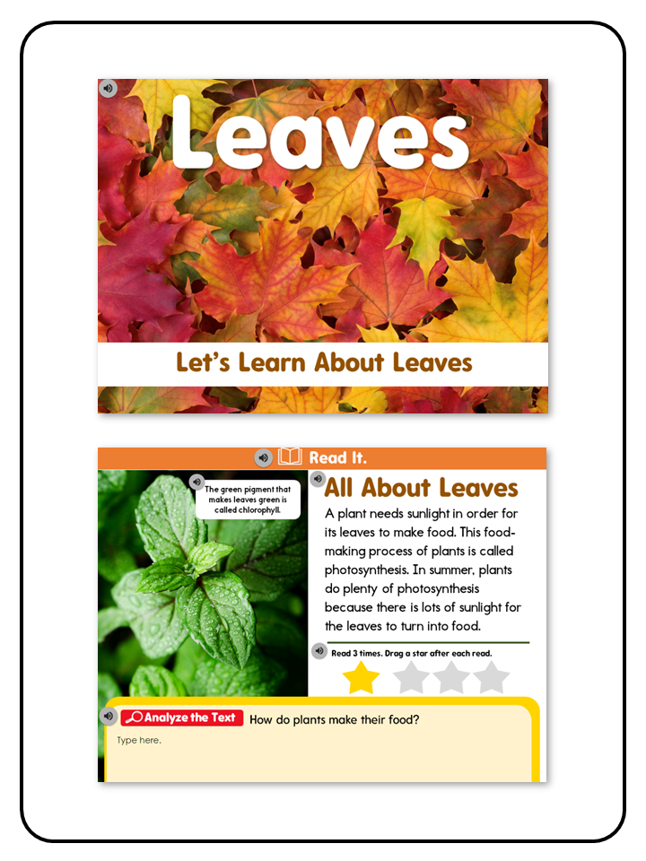 Listening Center All About Leaves - Digital Resource