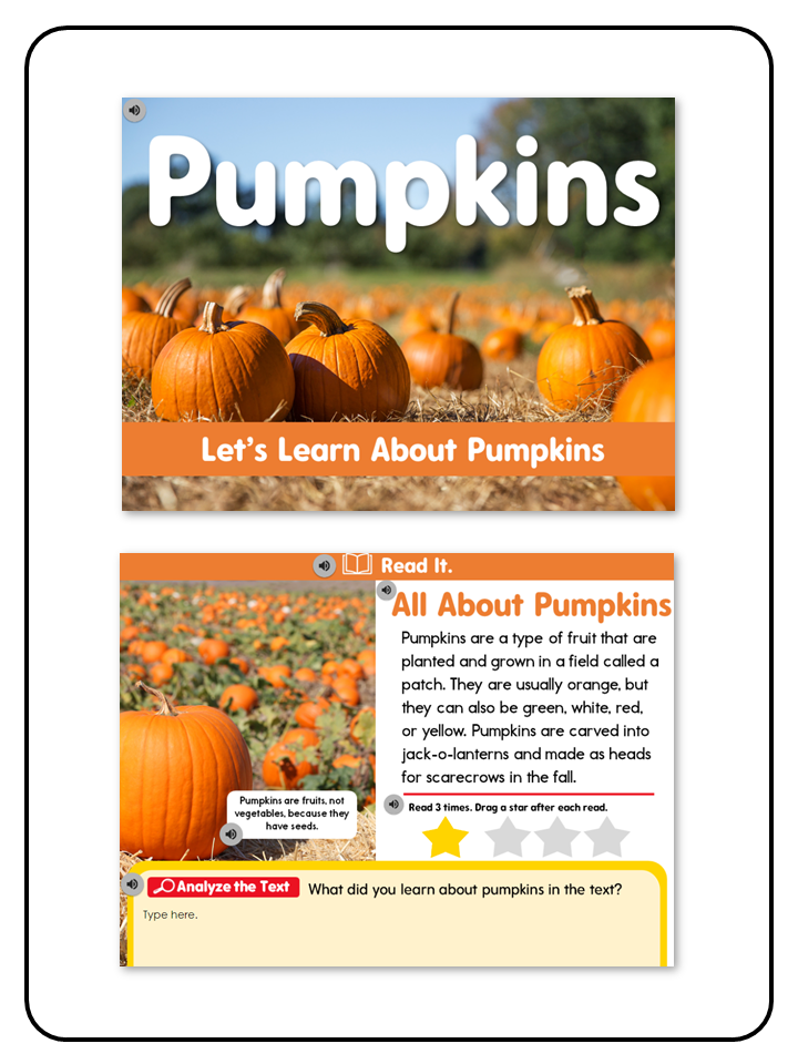 Listening Center All About Pumpkins - Digital Resource