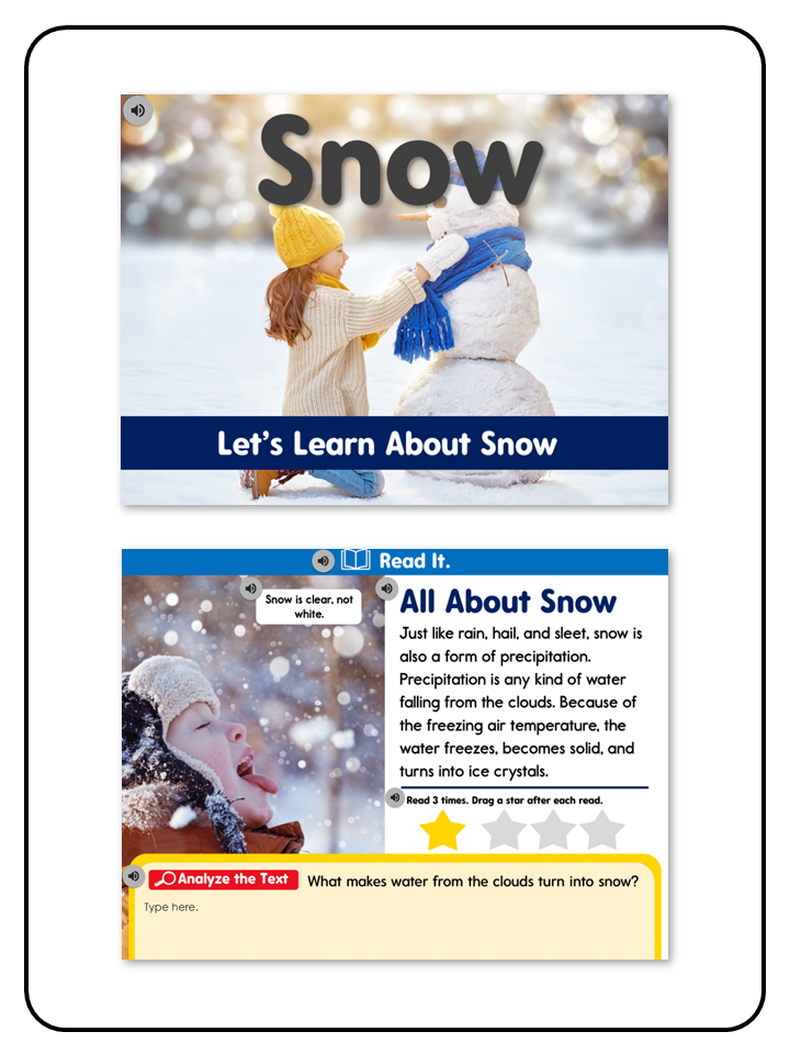 Listening Center All About Snow - Digital Resource