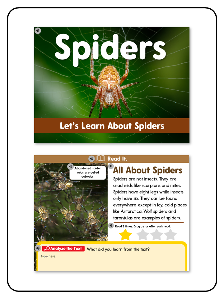 Listening Center All About Spiders - Digital Resource