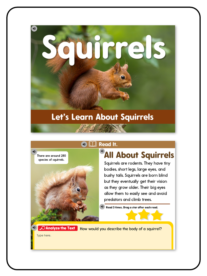 Listening Center All About Squirrels - Digital Resource