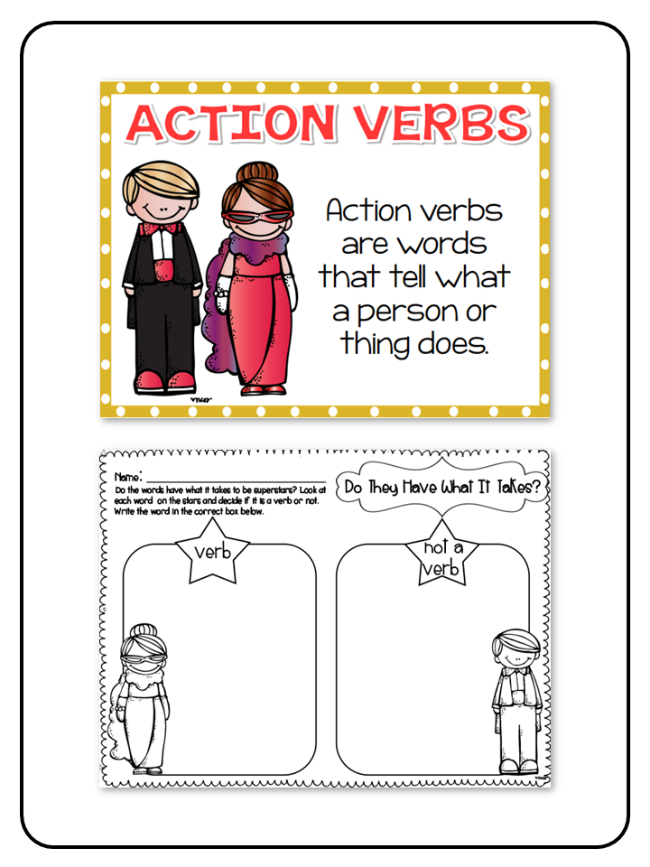 Action Verbs Activity Packet