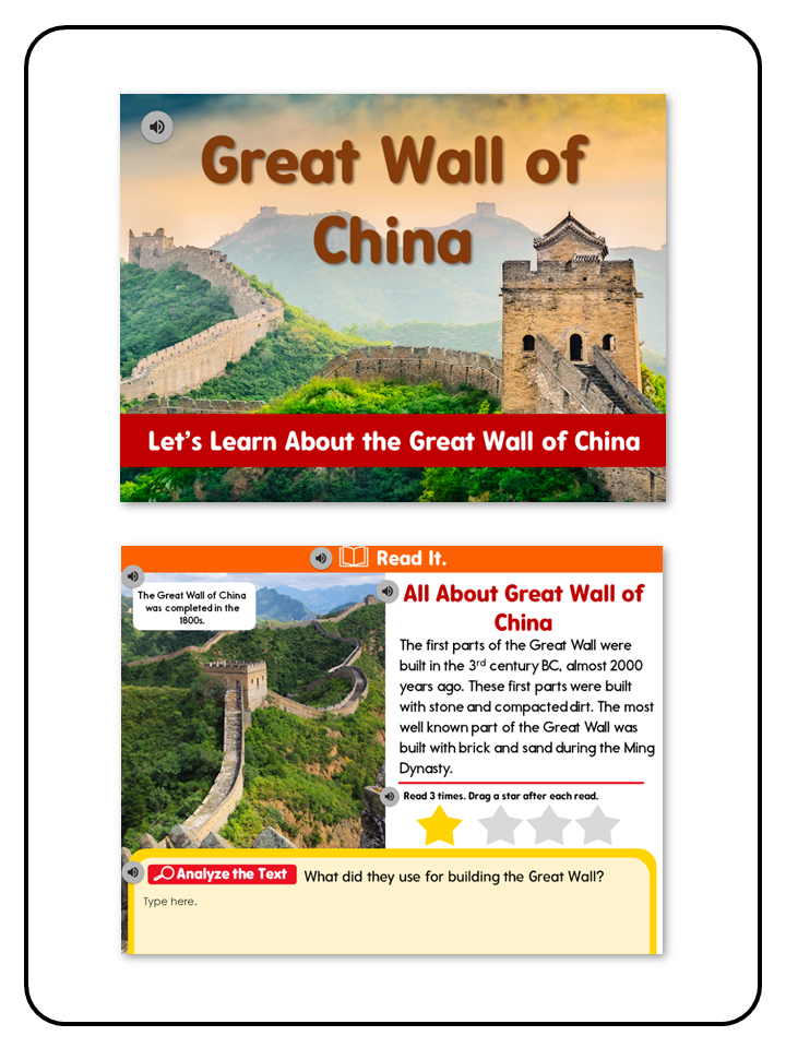 Listening Center All About Great Wall of China - Digital Resource